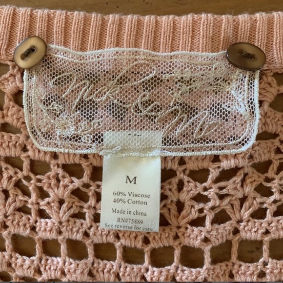 Nick and Mo Pink Embroidered Cardigan M - Picture 3 of 3